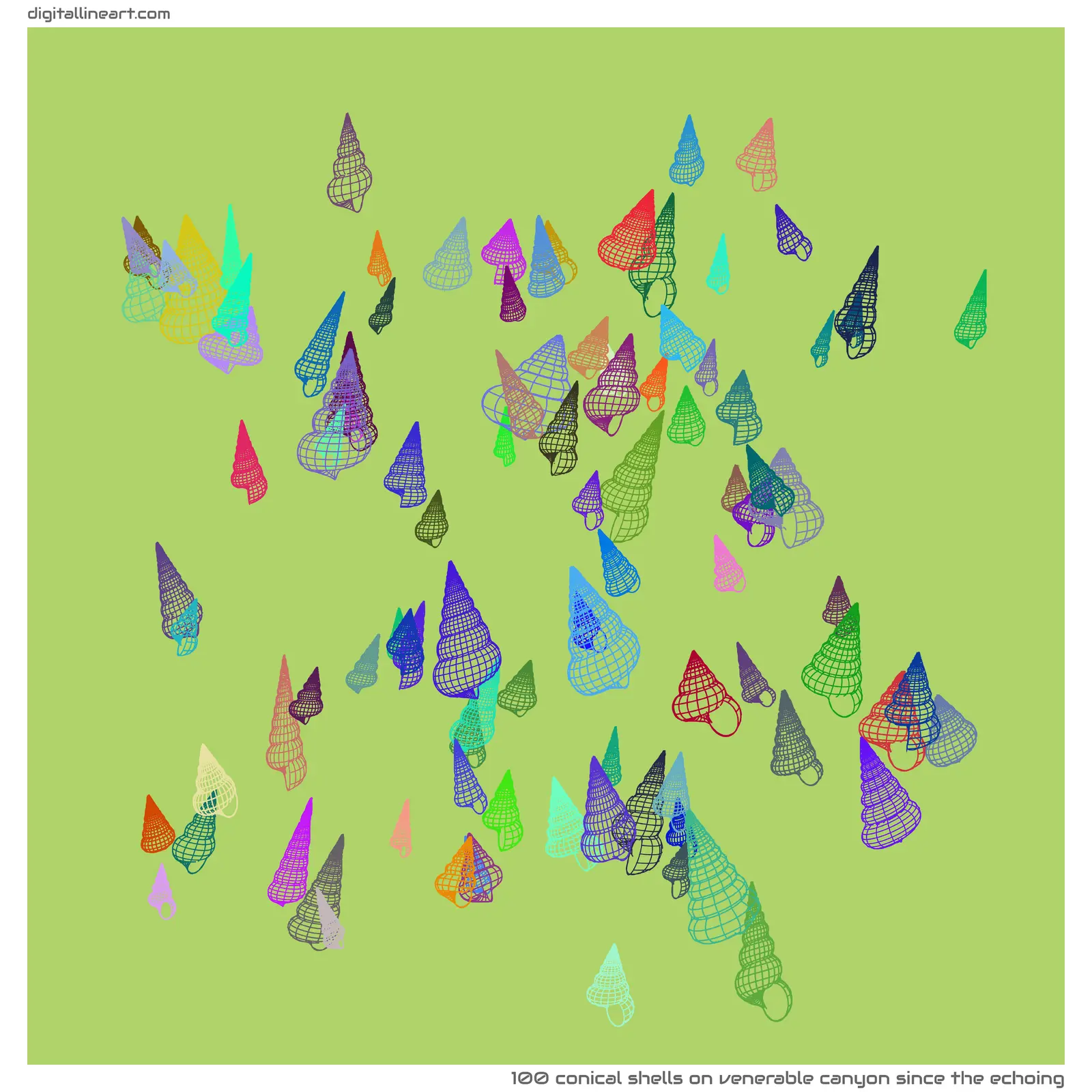 Venerable Canyon Since the Echoing — 100 conical shells