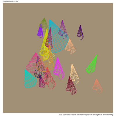 Tawny Arch alongside Anchoring — 20 conical shells