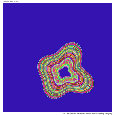 140 Contours in The Woven Bluff among Forging