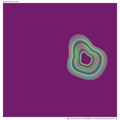 50 Contours in Somber Burial along Bleakening
