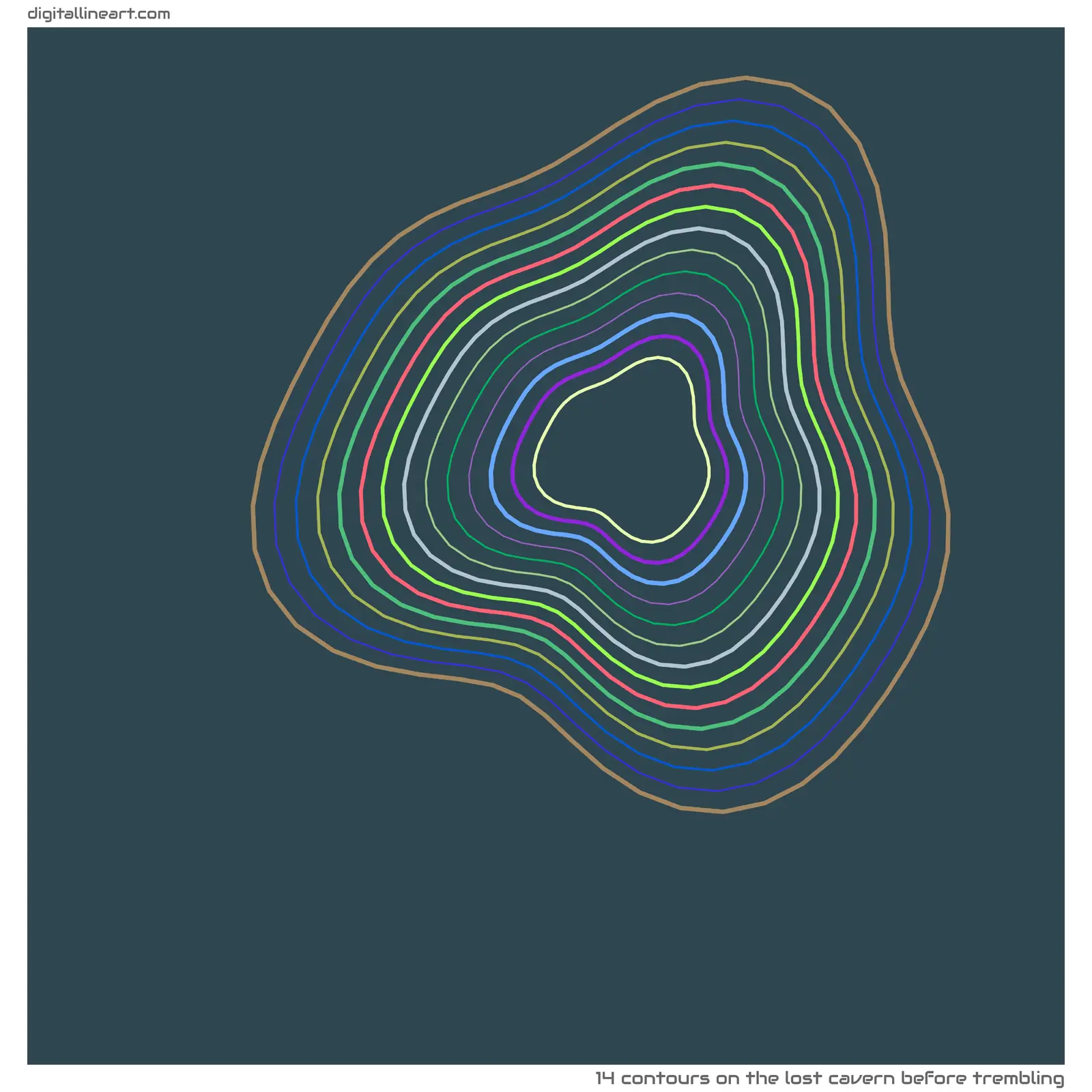 The Lost Cavern before Trembling — 14 contours