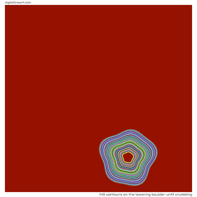 The Lowering Boulder until Crumbling — 143 contours