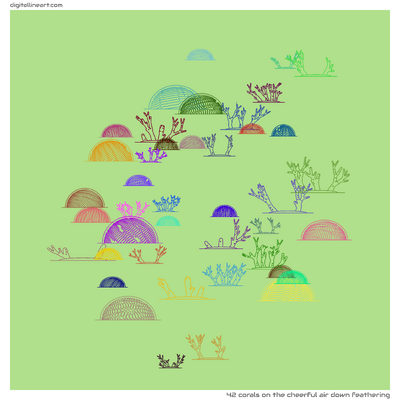 The Cheerful Air down Feathering — 42 corals