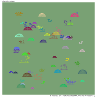 What Steadfast Bluff outside Reaching — 58 corals