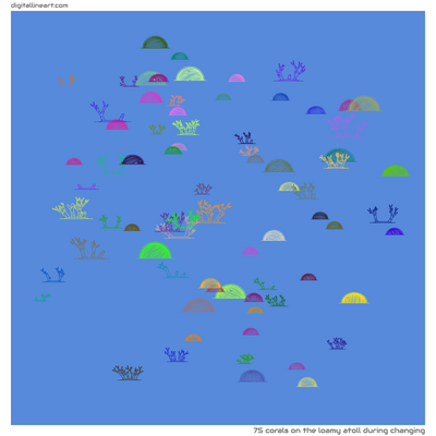 The Loamy Atoll During Changing — 75 corals