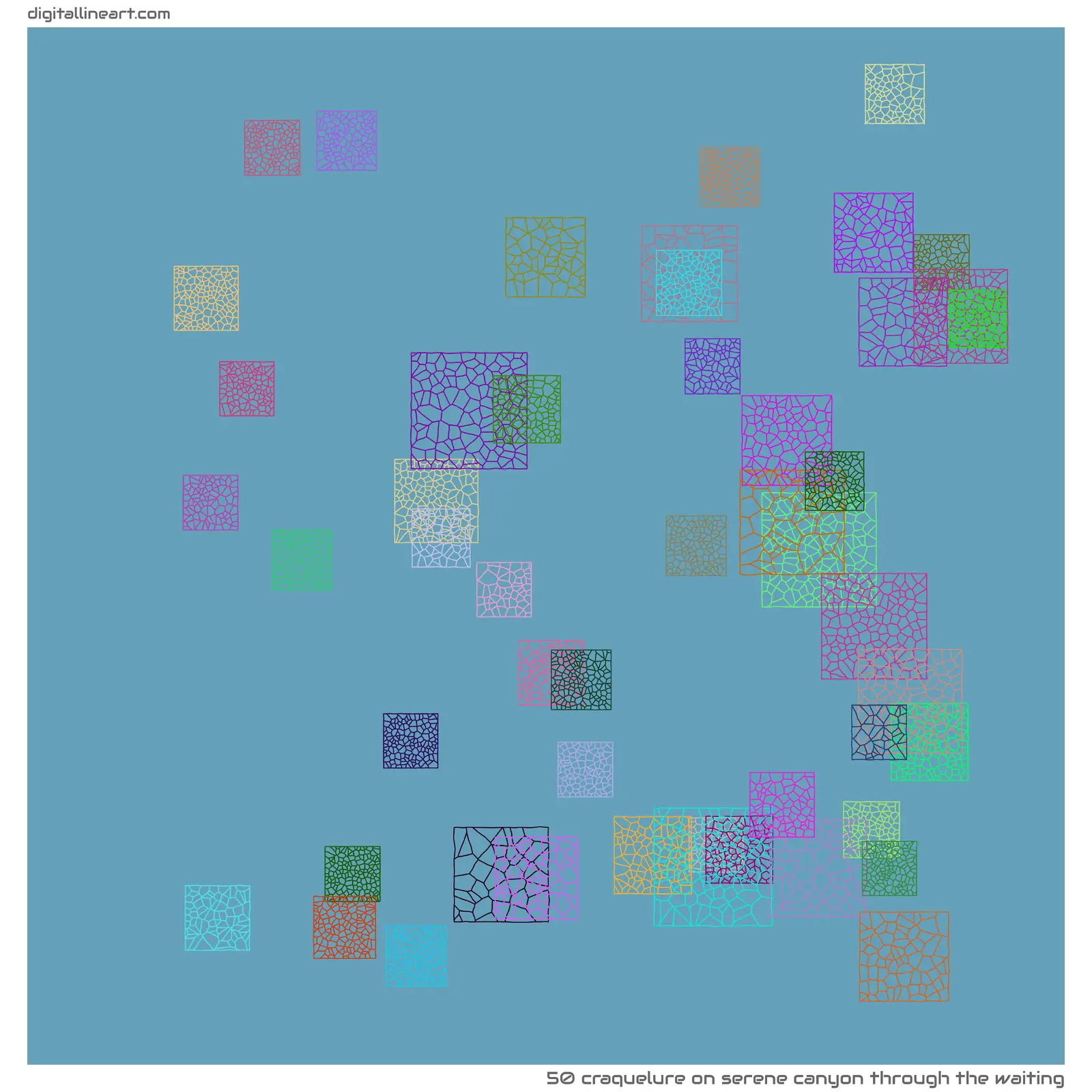 Serene Canyon through the Waiting — Craquelure, 50 elements