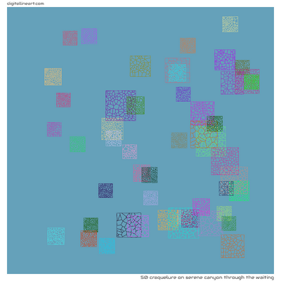 Serene Canyon through the Waiting — Craquelure, 50 elements