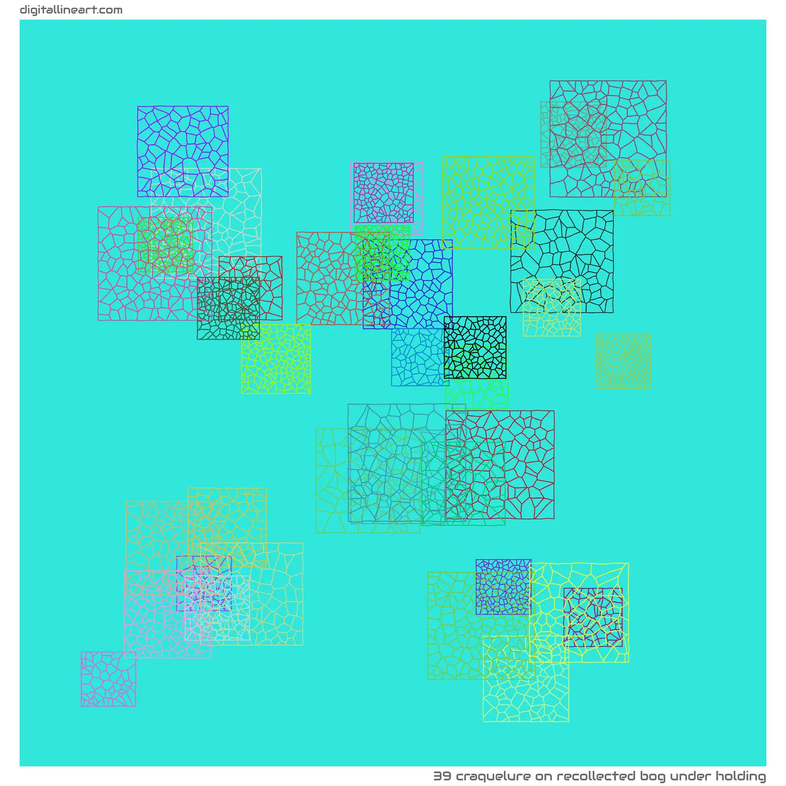 Recollected Bog under Holding — Craquelure, 39 elements