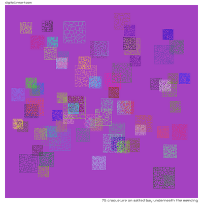 Salted Bay underneath the Mending — Craquelure, 75 elements