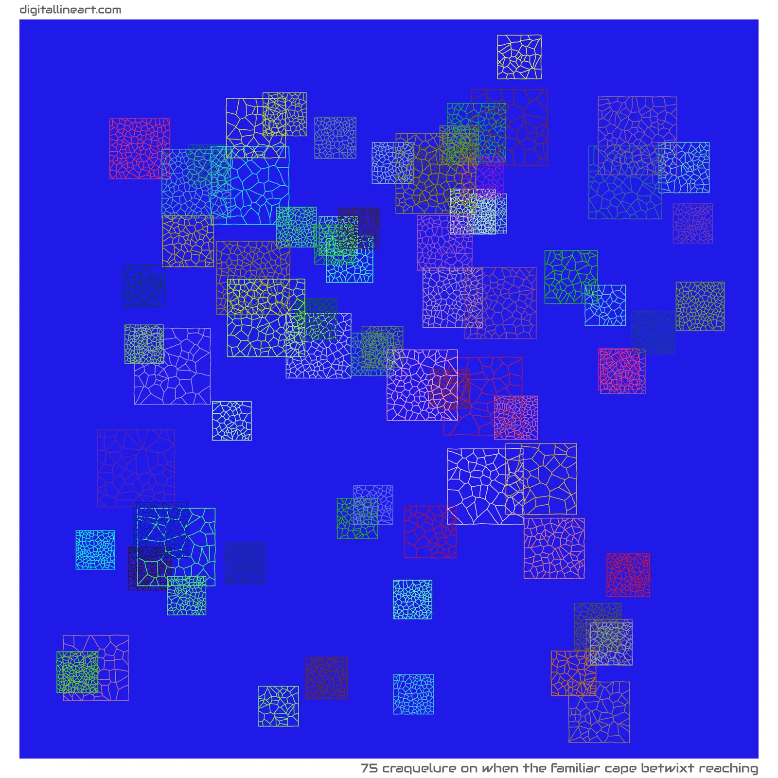 When the Familiar Cape betwixt Reaching — Craquelure, 75 elements