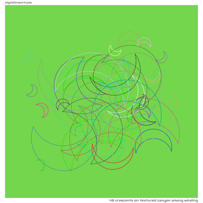 Textured Canyon among Winding — 48 crescents