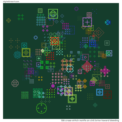 Chill Brine toward Bleeding — 138 cross-stitch motifs
