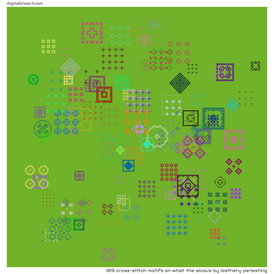 What the Alcove by Leathery Persisting — 109 cross-stitch motifs