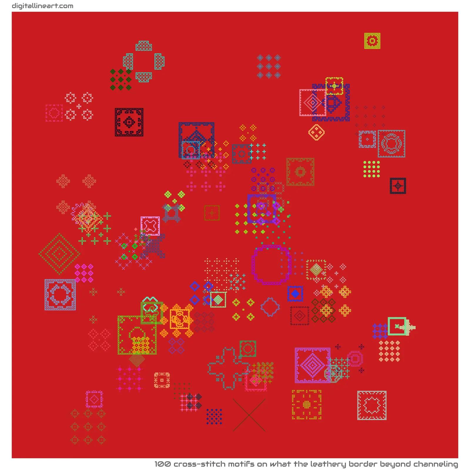 What the Leathery Border beyond Channeling — 100 cross-stitch motifs