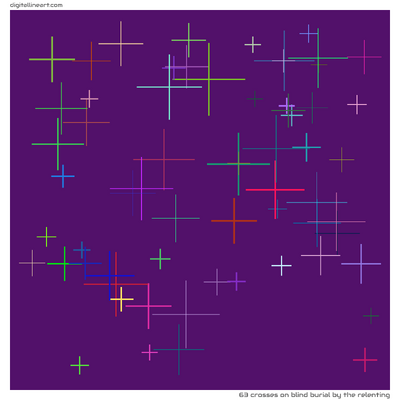 63 Crosses in Blind Burial by the Relenting