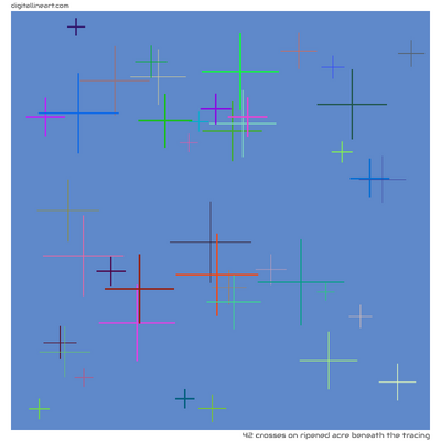 42 Crosses in Ripened Acre beneath the Tracing