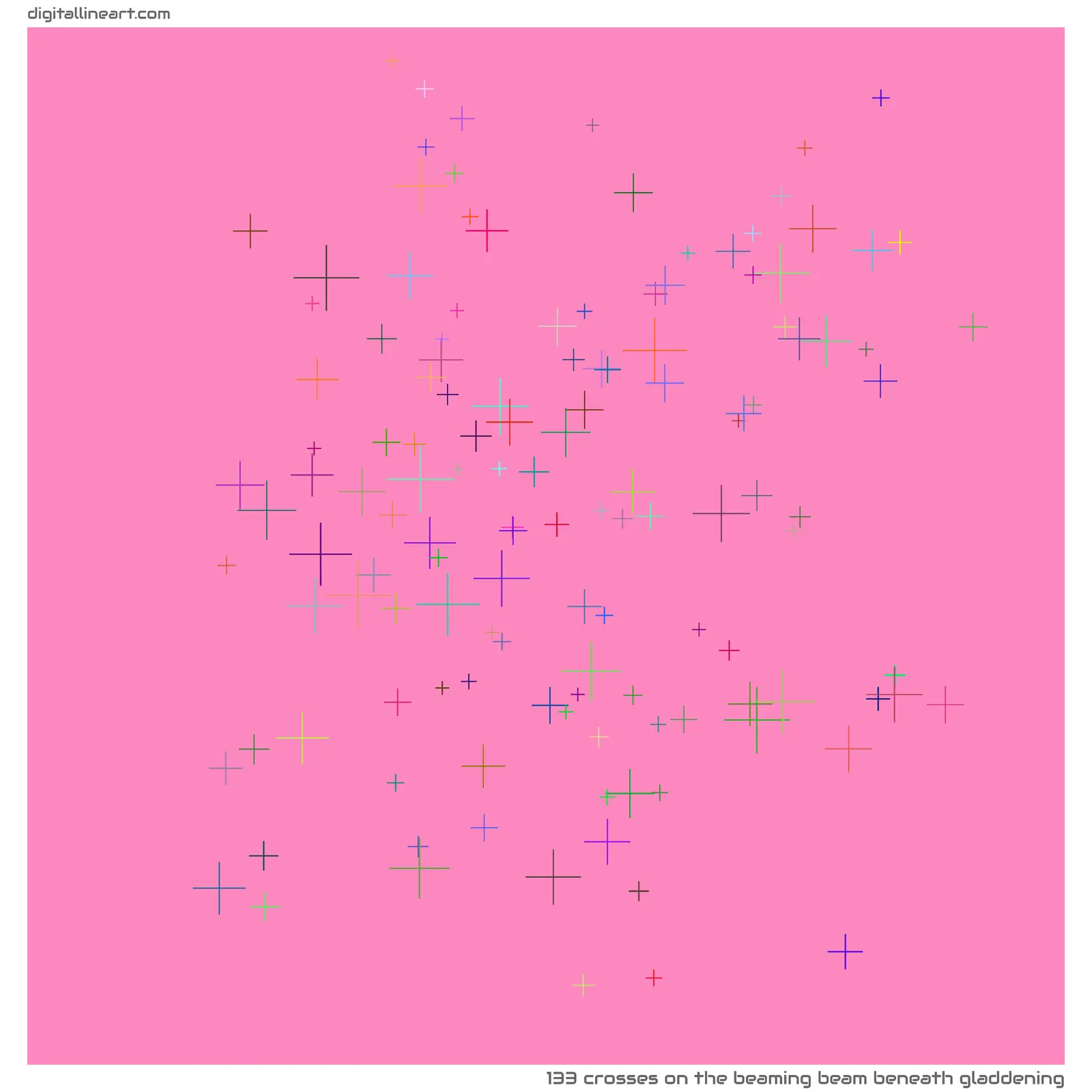 The Beaming Beam beneath Gladdening — 133 crosses