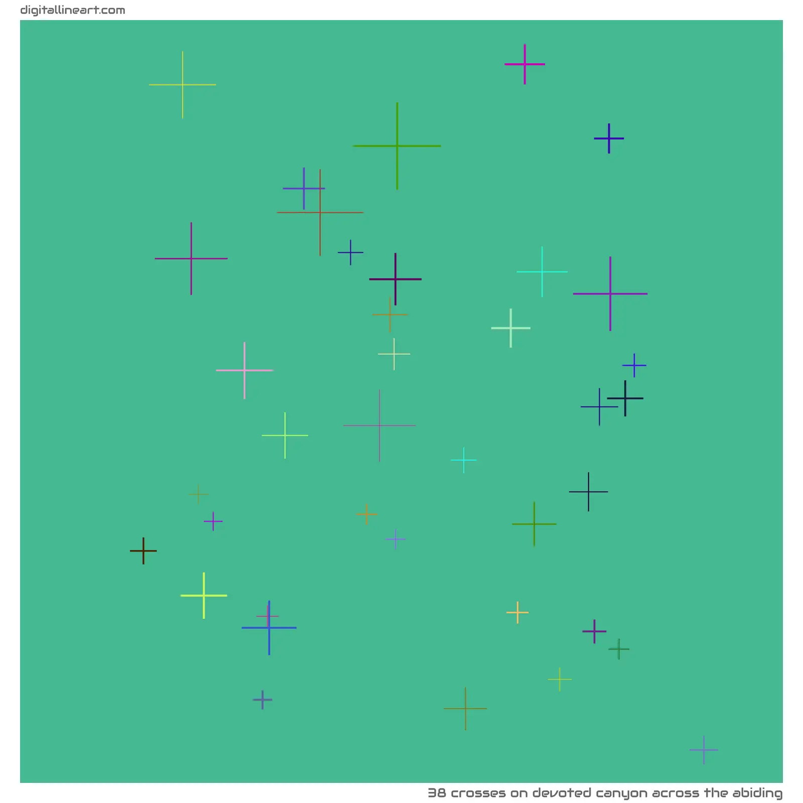 Devoted Canyon across the Abiding — 38 crosses