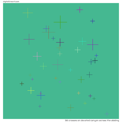 Devoted Canyon across the Abiding — 38 crosses
