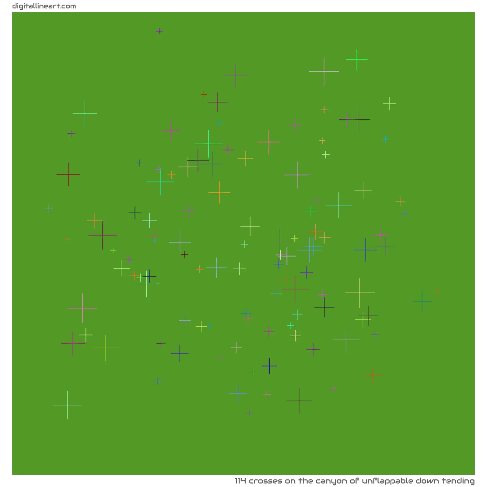 The Canyon of Unflappable down Tending — 114 crosses