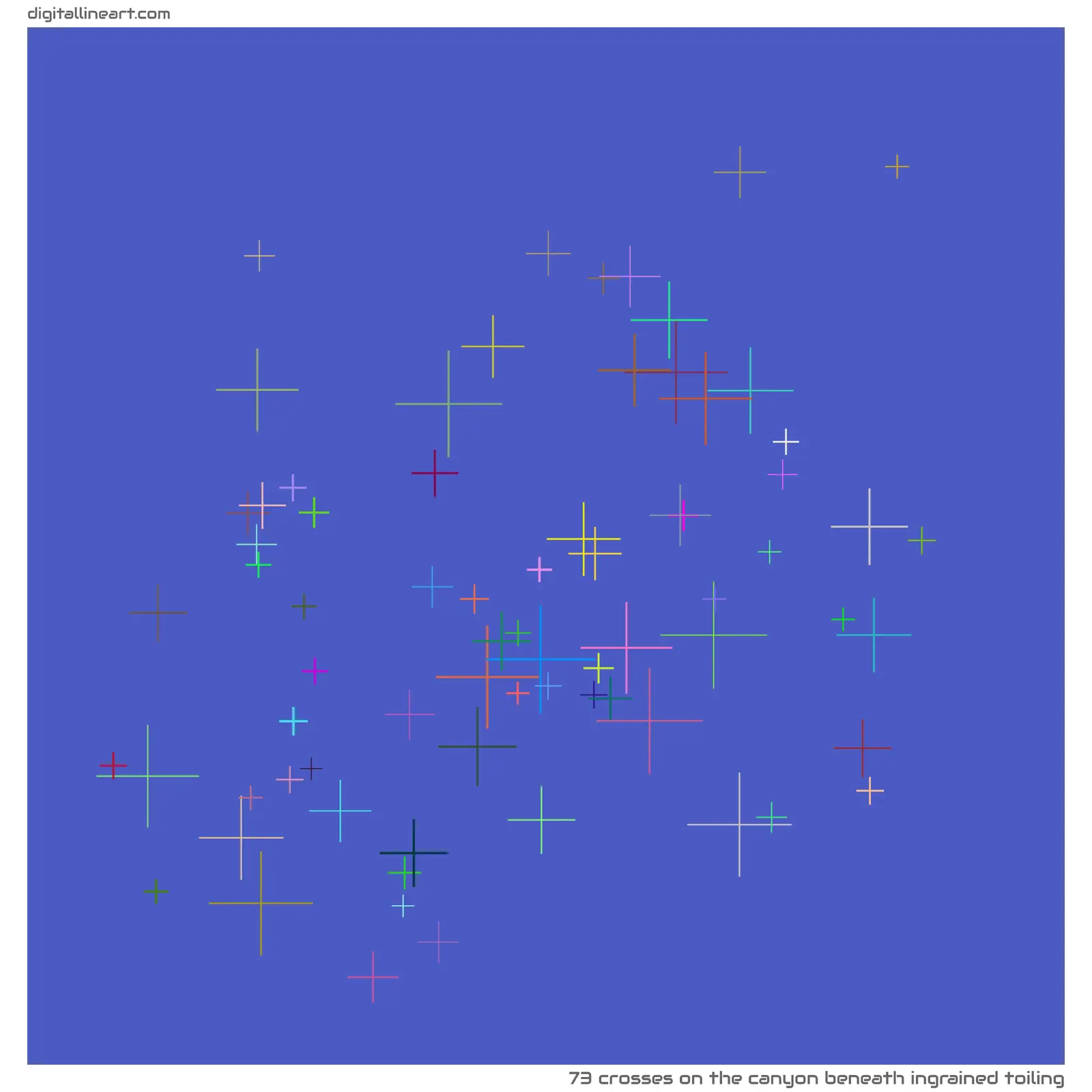 The Canyon beneath Ingrained Toiling — 73 crosses