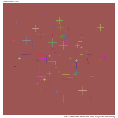 What Leisurely Bay from Fastening — 94 crosses