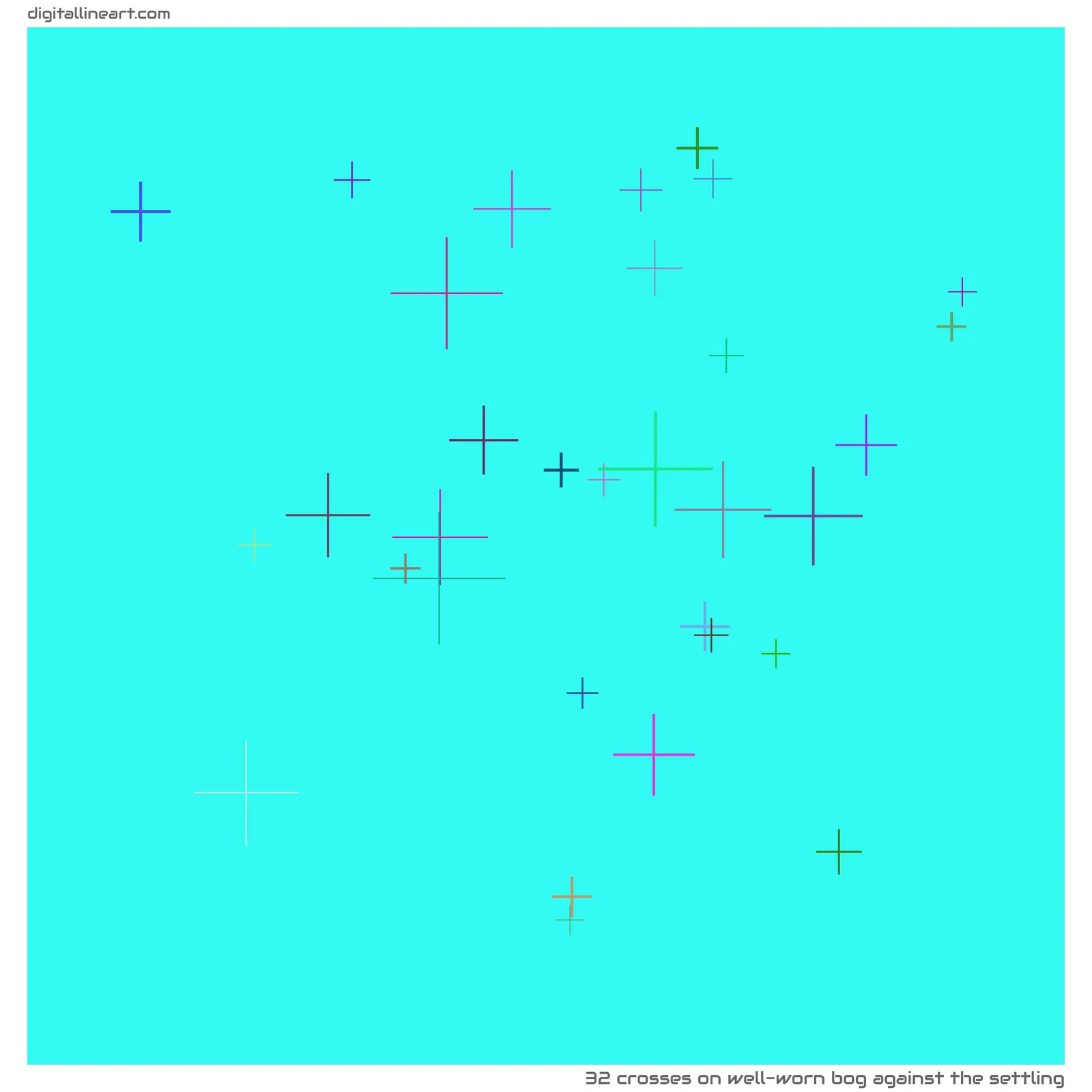Well-worn Bog Against the Settling — 32 crosses