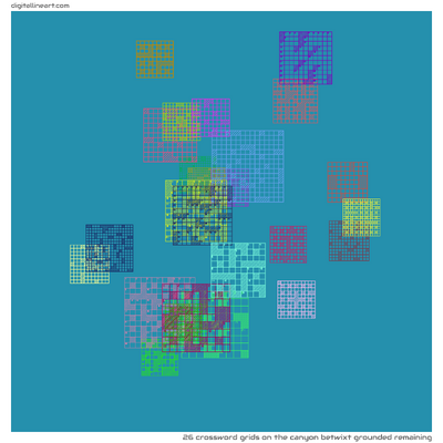 The Canyon betwixt Grounded Remaining — 26 crossword grids