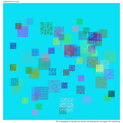 What Wholesome Canyon of Meeting — 75 crossword grids