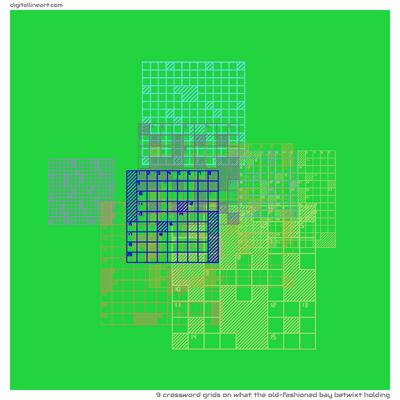 What the Old-fashioned Bay betwixt Holding — 9 crossword grids