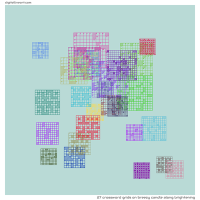 Breezy Candle along Brightening — 27 crossword grids