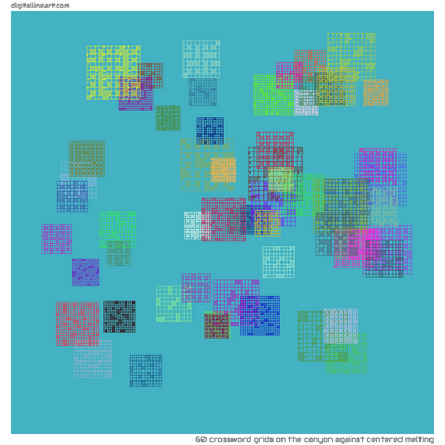 The Canyon Against Centered Melting — 60 crossword grids