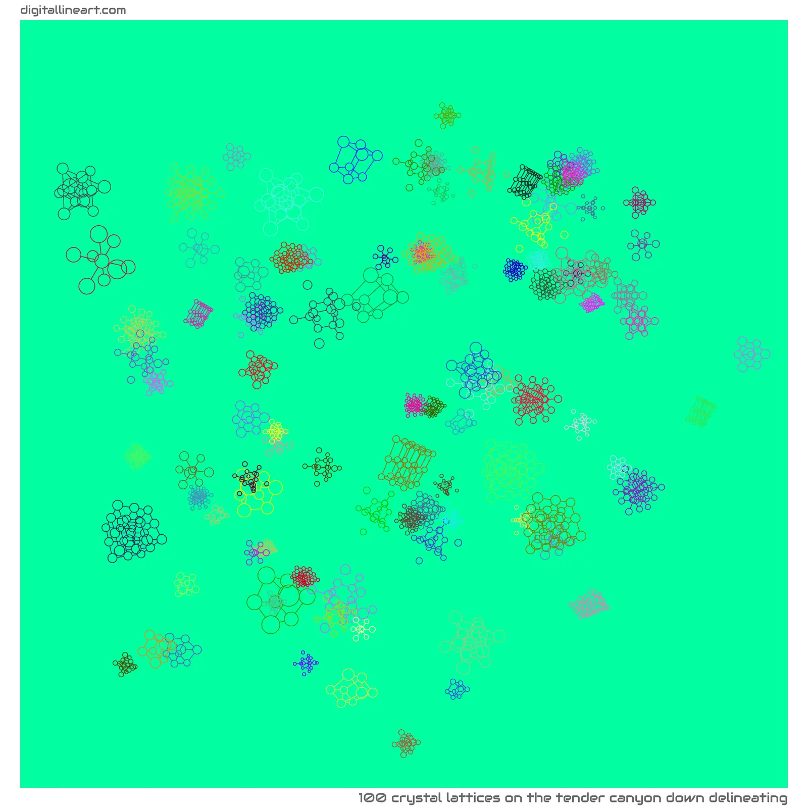 The Tender Canyon down Delineating — 100 crystal lattices