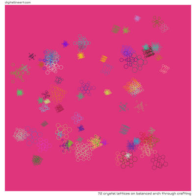 Balanced Arch through Crafting — 72 crystal lattices