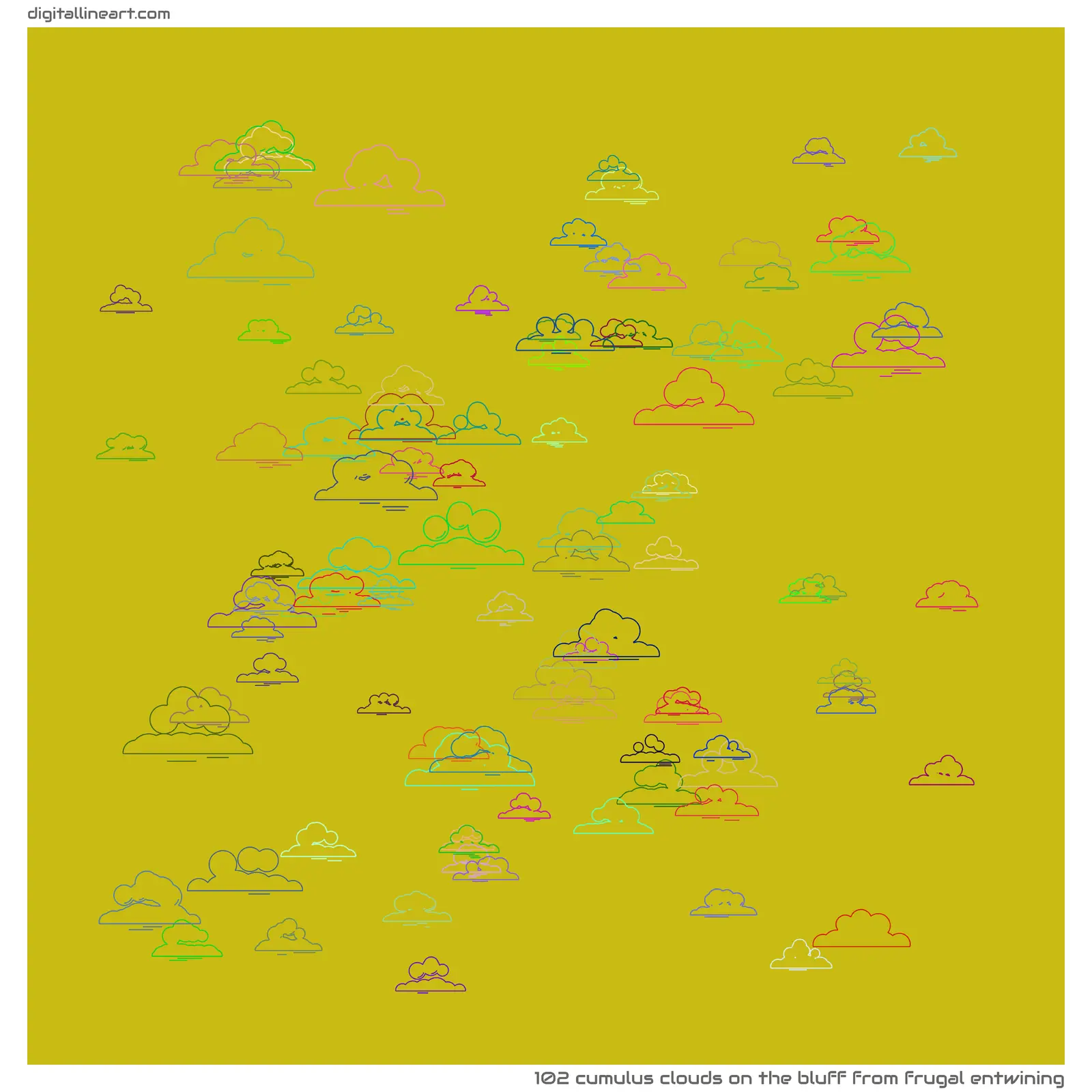 The Bluff from Frugal Entwining — 102 cumulus clouds