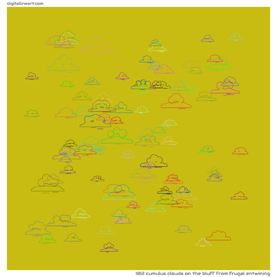 The Bluff from Frugal Entwining — 102 cumulus clouds