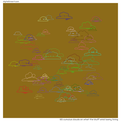 What the Bluff amid Loamy Lining — 65 cumulus clouds