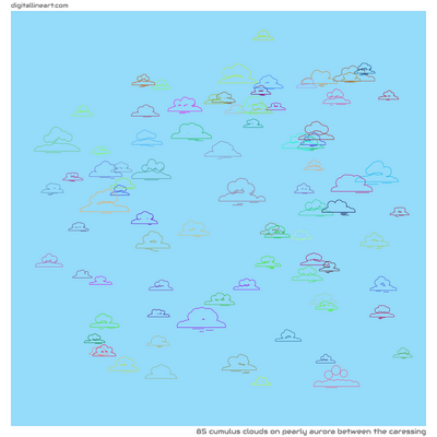 Pearly Aurora between the Caressing — 85 cumulus clouds