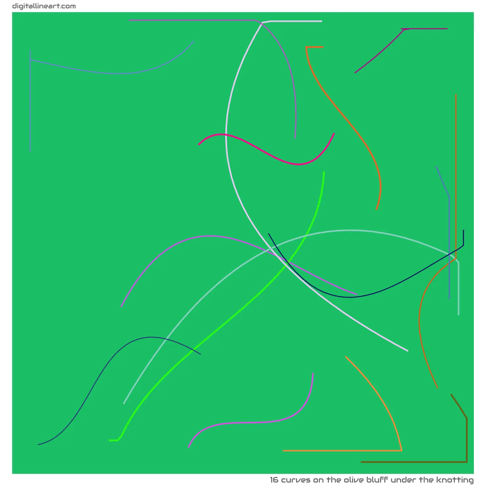 The Olive Bluff under the Knotting — 16 curves