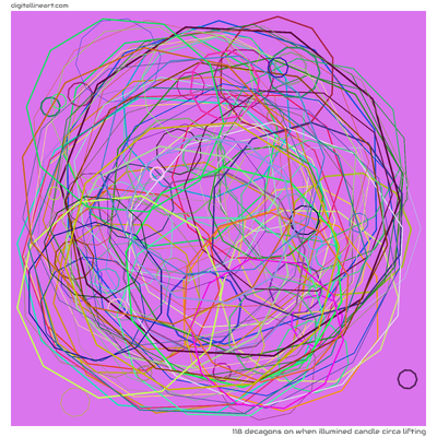 118 Decagons in When Illumined Candle circa Lifting