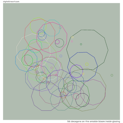 The Amiable Bloom Inside Glazing — 56 decagons