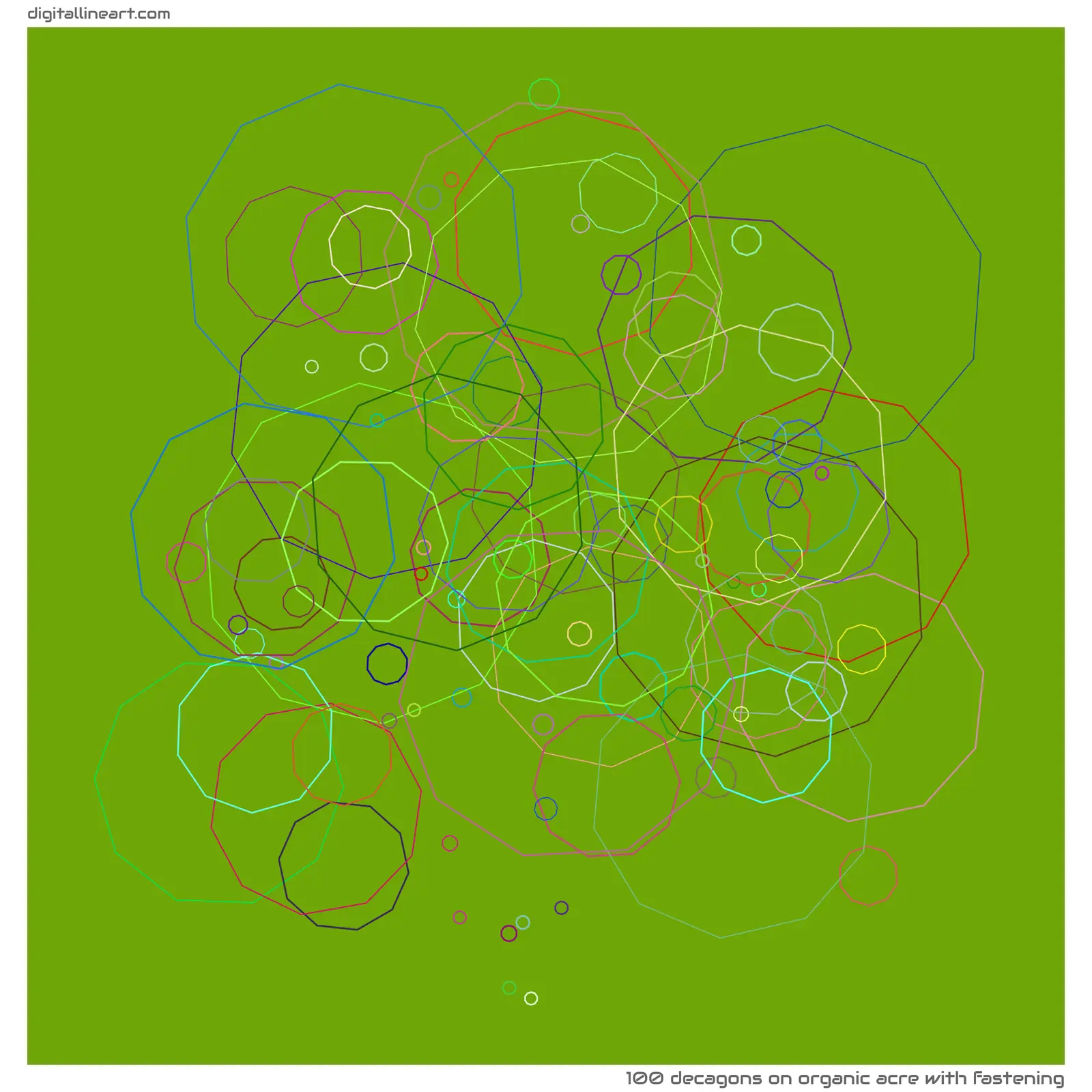 Organic Acre with Fastening — 100 decagons