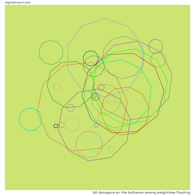 The Brilliance among Weightless Floating — 32 decagons