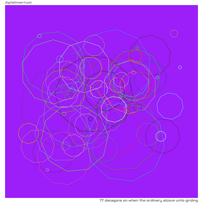 When the Ordinary Alcove unto Girding — 77 decagons