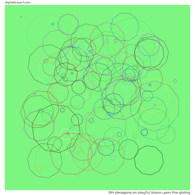 Playful Bloom upon the Gilding — 134 decagons