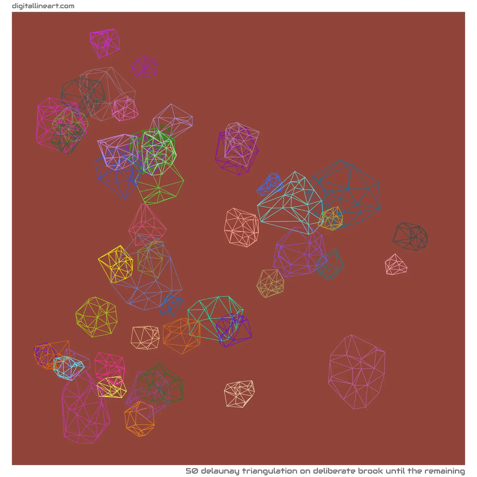 Deliberate Brook until the Remaining — Delaunay Triangulation, 50 elements