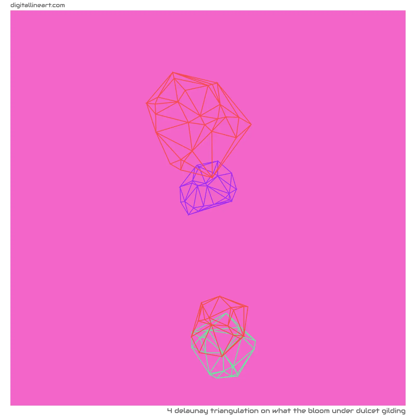 What the Bloom under Dulcet Gilding — Delaunay Triangulation, 4 elements