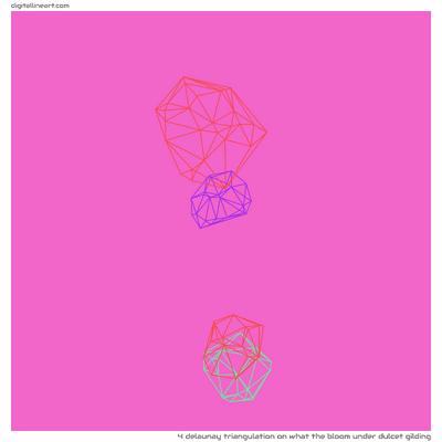 What the Bloom under Dulcet Gilding — Delaunay Triangulation, 4 elements
