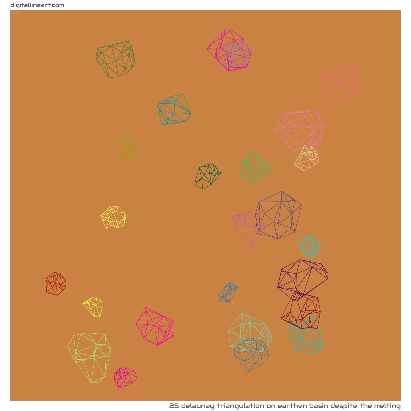 Earthen Basin despite the Melting — Delaunay Triangulation, 25 elements