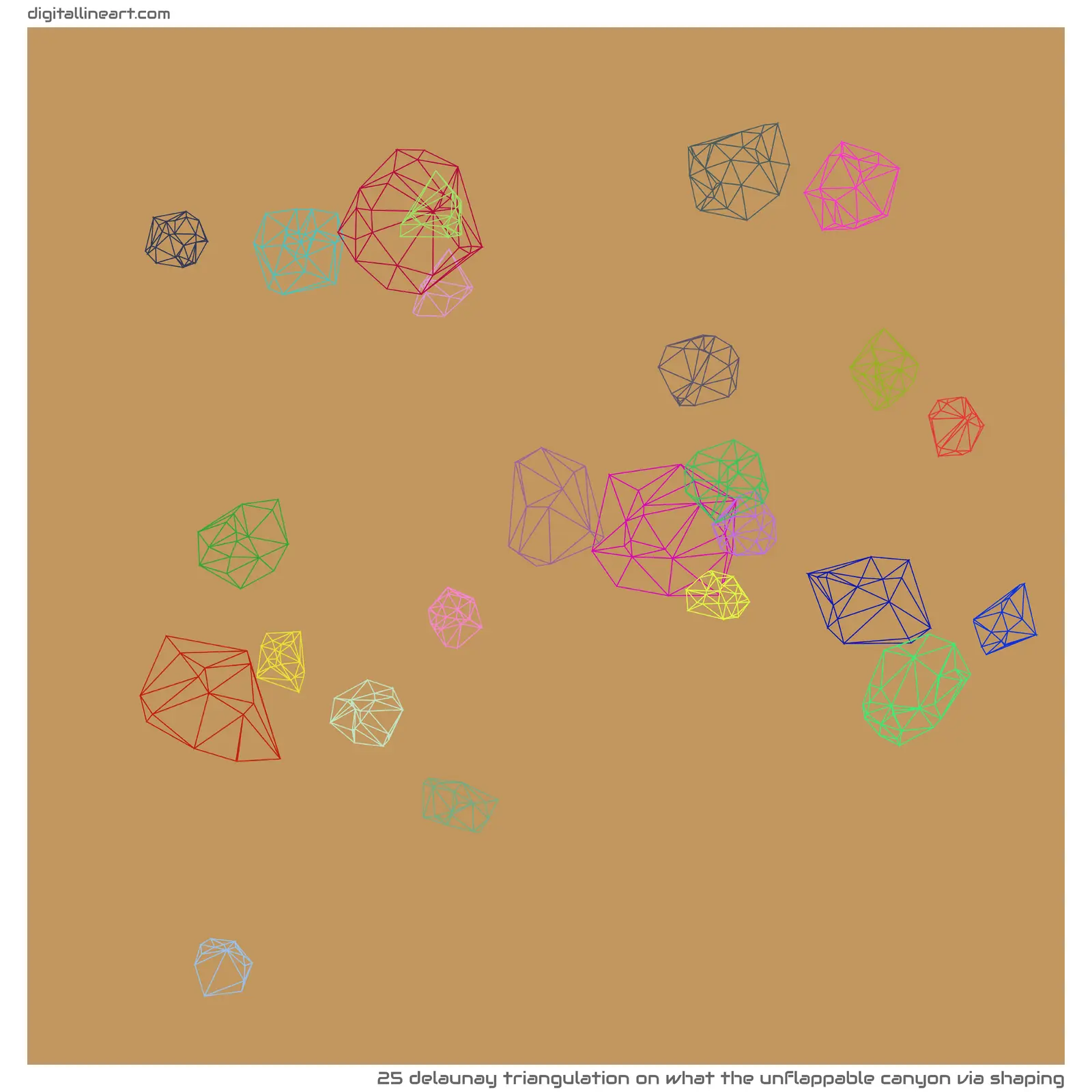 What the Unflappable Canyon via Shaping — Delaunay Triangulation, 25 elements
